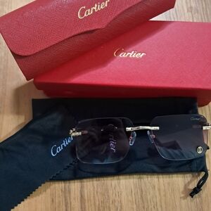 Cartier Sunglasses with Gold and Black Frame